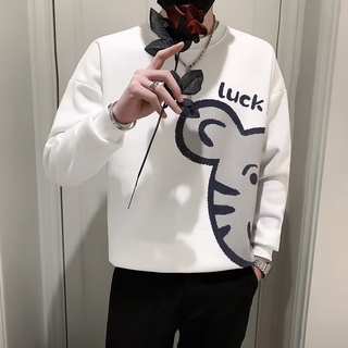 (多款可選)秋季衛衣男士印花長T ins港風寬鬆圓領原宿風印花長袖上衣 大學T 長袖T 衛衣男（VJ555）【壹號站】