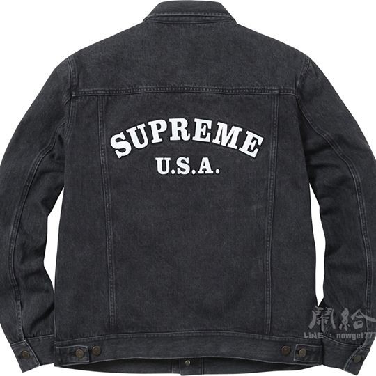 supreme pink denim jacket