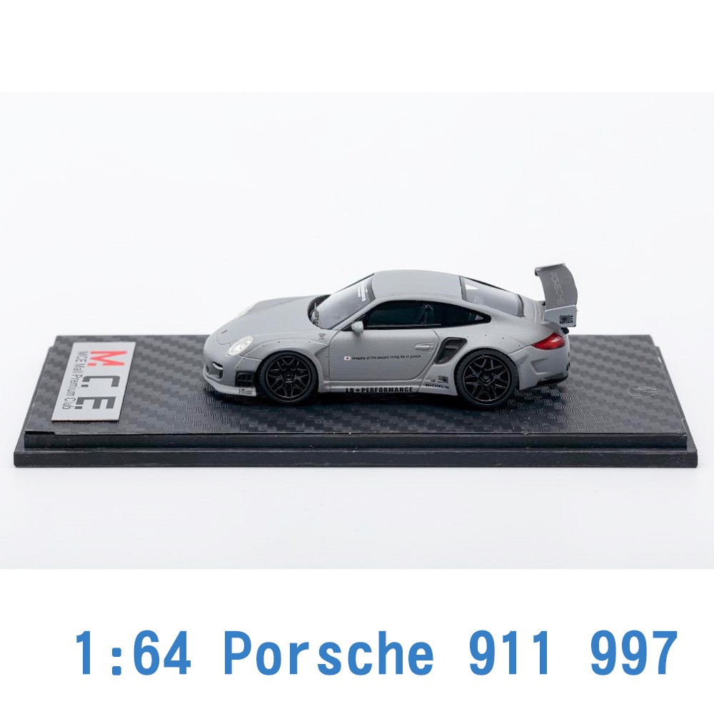 M.C.E. 1/64 模型車 Porsche 保時捷 911 997 MCE640002A 灰色