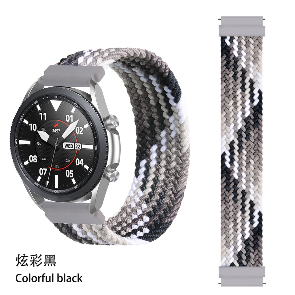 20mm/22mm單圈18色編織錶帶 適用三星Galaxy Watch Active 華為GT3(42mm)華米GTS錶