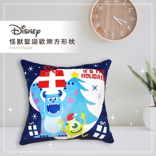 Disney 迪士尼 怪獸電力公司 聖誕歡樂方形枕 抱枕 靠枕
