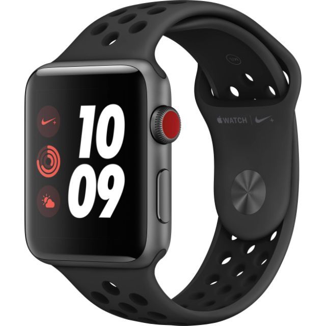 Apple Watch 3 LTE 42mm鋁金屬 黑 eSim Nike運動錶帶