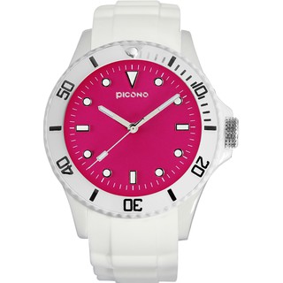 【PICONO】繽紛經典系列運動白色手錶中性錶 / BA-TR-05