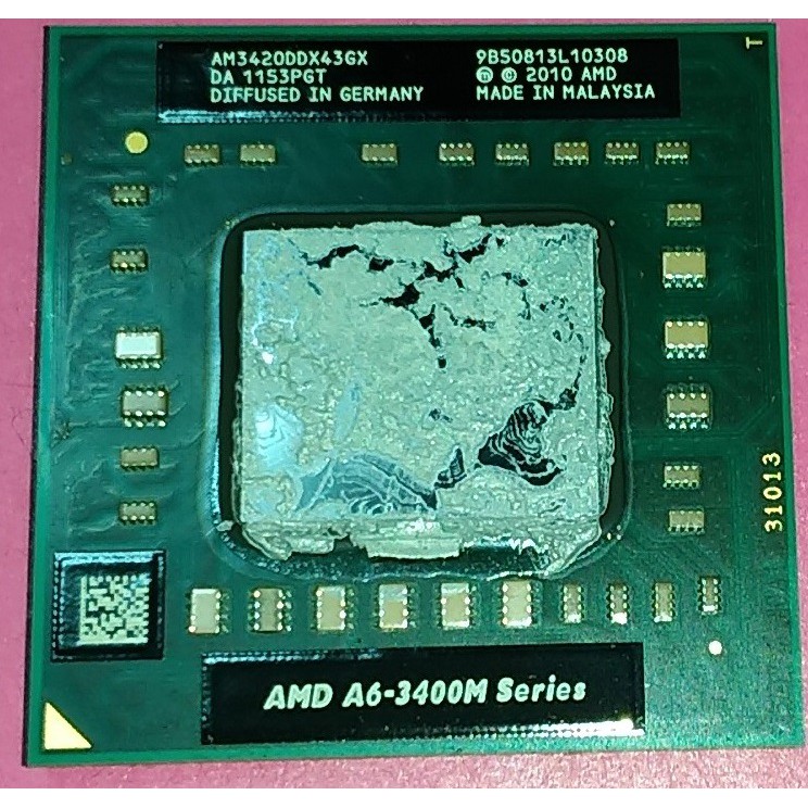 功能正常 二手 筆電 CPU AMD A6-3400M 四核心處裡器 (時脈 1.4 GHz - 2.3 GHz)