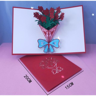 生日立體賀卡韓國創意3d手工鮮花紙雕母親節高檔心愿祝福卡片定制 蝦皮購物