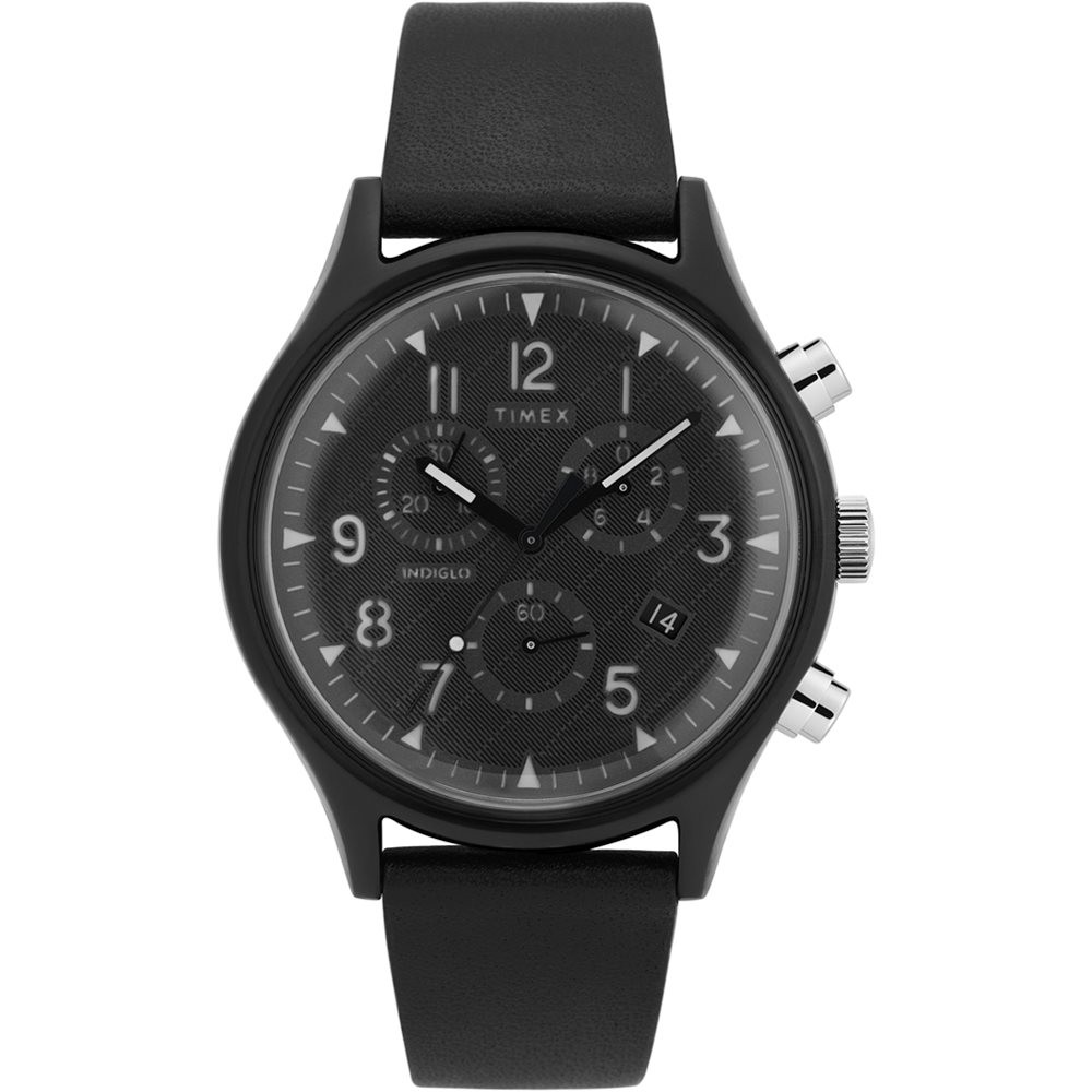 【TIMEX】天美時 復刻系列 三眼計時復古手錶  (黑TXTW2T29500)