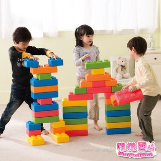 娃娃國(BI)【臺灣Weplay 歡樂大積木-校園組/家庭組(2Y)】輕巧軟積木.增進手眼協調能力