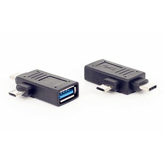OTG轉接頭 二合一 usb3.0轉Type-C 小米安卓手機Micro數據線隨身碟 付發票+臺灣出貨
