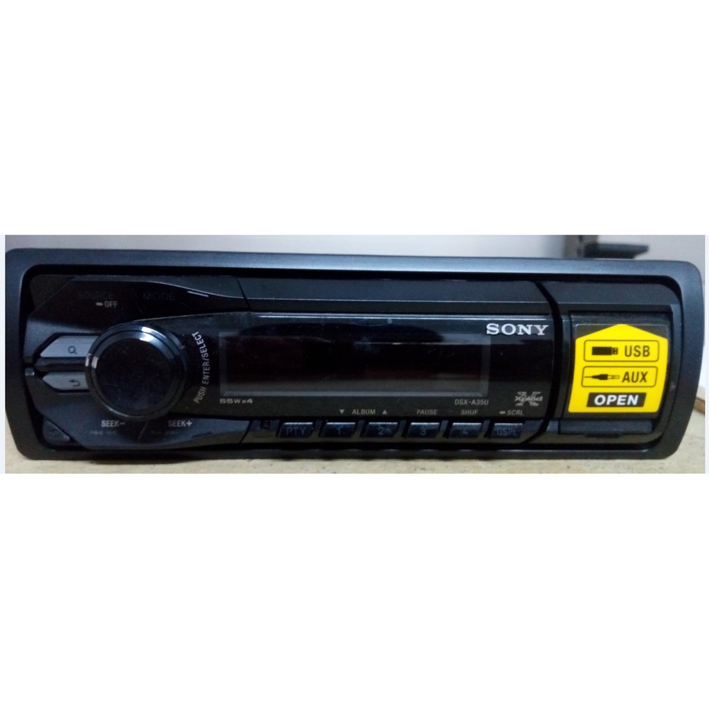 二手(2014年)SONY DSX-A35U 汽車音響主機(MP3/USB/AUX/WMA無碟機)，含線組