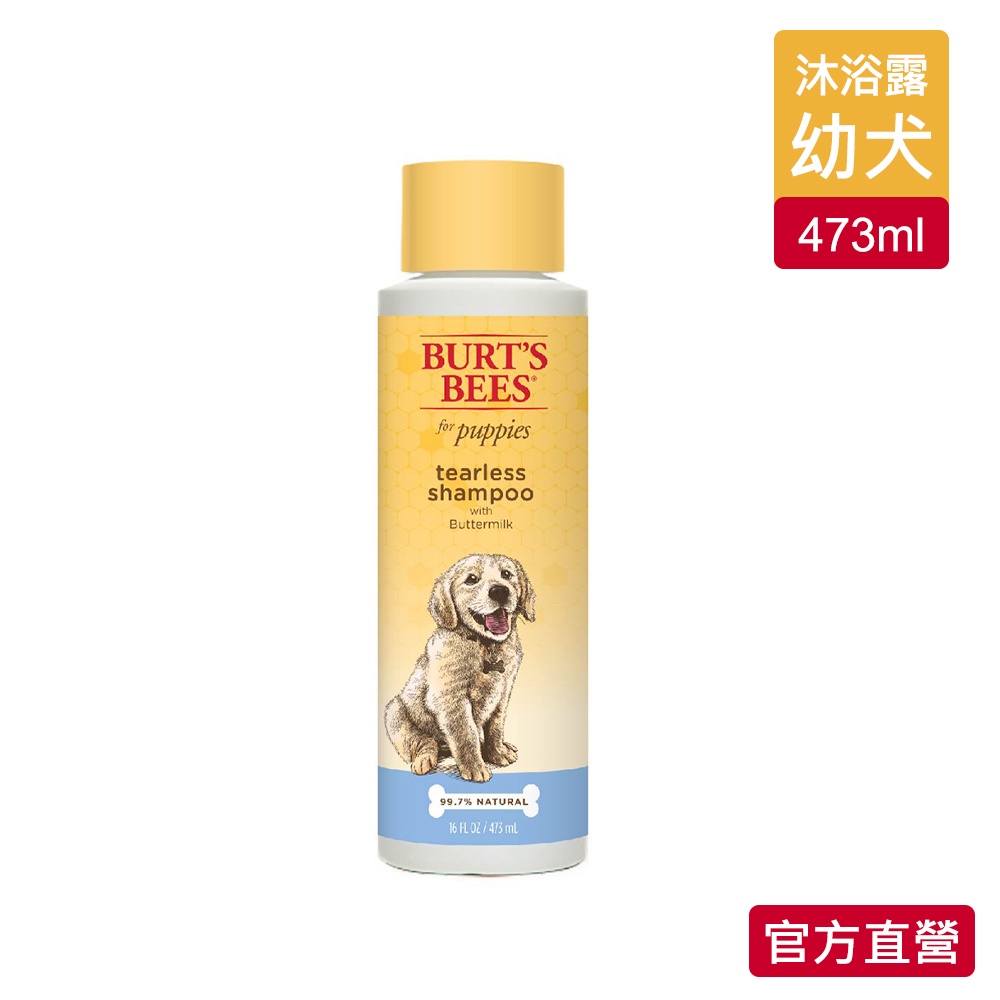 【Burt's Bees 小蜜蜂爺爺】天然肌蜜蜂蜜牛奶 寵物沐浴露 (幼犬) 16oz - 官方旗艦店
