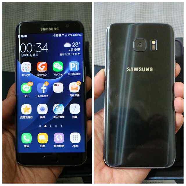 三星 Samsung S7 edge 32G 黑色 送3個保護殼 原廠盒裝