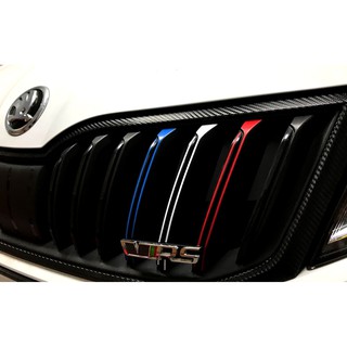小馬汽車工坊 Skoda Octavia RS 水箱罩藍白紅 三色貼 水箱罩3色貼/國旗貼