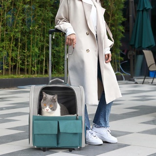 寵物 外出 拉杆箱 貓咪 太空艙 雙肩 背包 便攜 透氣 旅行箱 出門 帆布 行禮箱 寵物拉杆箱 太空艙背包