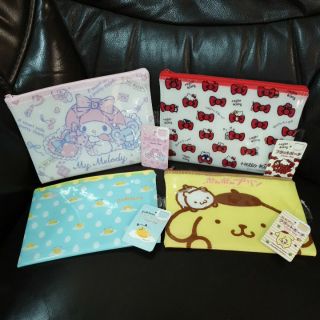 🚩現貨🚩日本帶回 三麗鷗 美樂蒂 Hello Kitty 蛋黃哥 布丁狗 防水材質 拉鍊收納袋 筆袋 收納袋 萬用袋