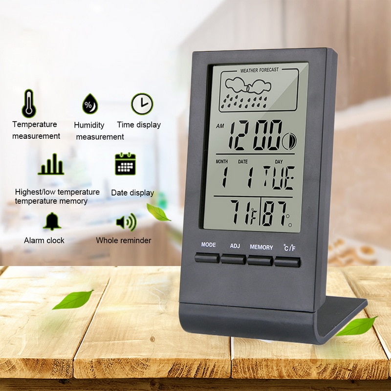 溫度計濕度計儀表指示器室內/室外氣象站自動電子溫度濕度監控時鐘