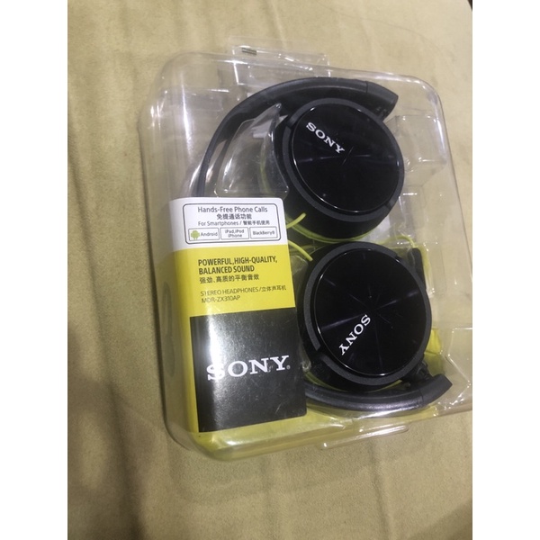 Sony 強勁高質的平衡headphone 耳罩式耳機 SONY MDR-ZX310AP 摺疊耳罩式立體聲耳機 灰黃色