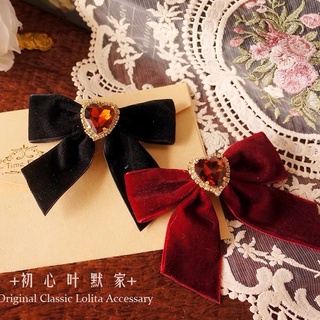 現貨*復古絲絨雙層蝴蝶結胸針髮夾 lolita 蘿莉塔 軟妹 JK 少女 宮廷 華麗 小清新 日系 可愛 頭飾