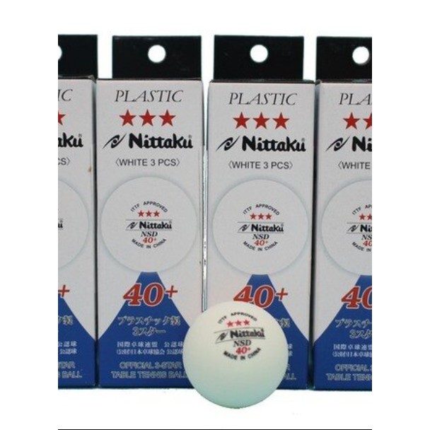 Ψ山水體育用品店Ψ 【Nittaku 桌球】三星比賽球桌球 40+ 中國製 有縫球 3顆/盒白色桌球