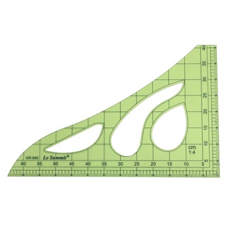 Le Summit 1/4三角縮尺 製圖專用 小版繪圖 三角尺 KR-940