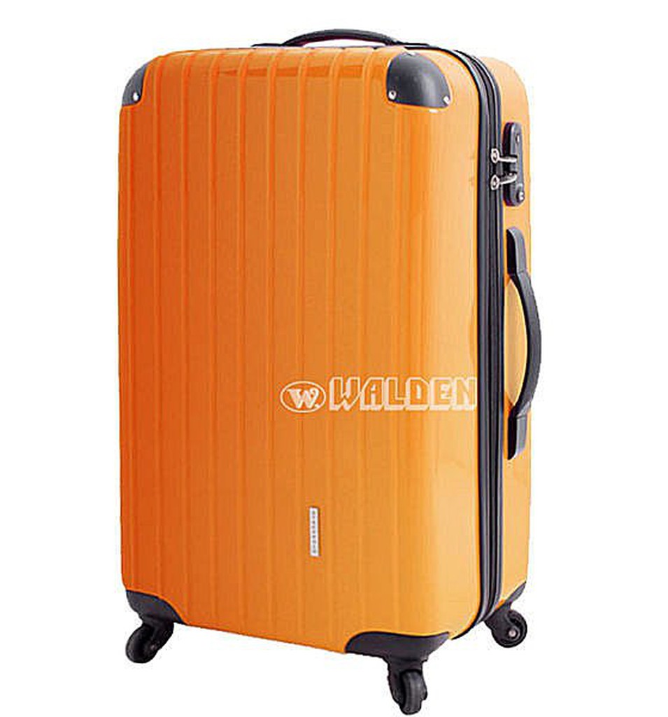 《葳爾登》stacypolo旅行家28吋硬殼摔不破旅行箱360度行李箱鏡面登機箱28吋1006橘色