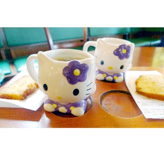 日本 北海道 小樽 銀之鐘咖啡杯 hello kitty立體咖啡杯