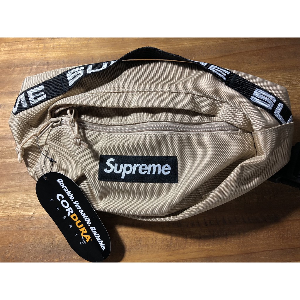 Supreme Waist Bag SS18 Tan 腰包 卡其 全新 公司貨 吊牌未拆