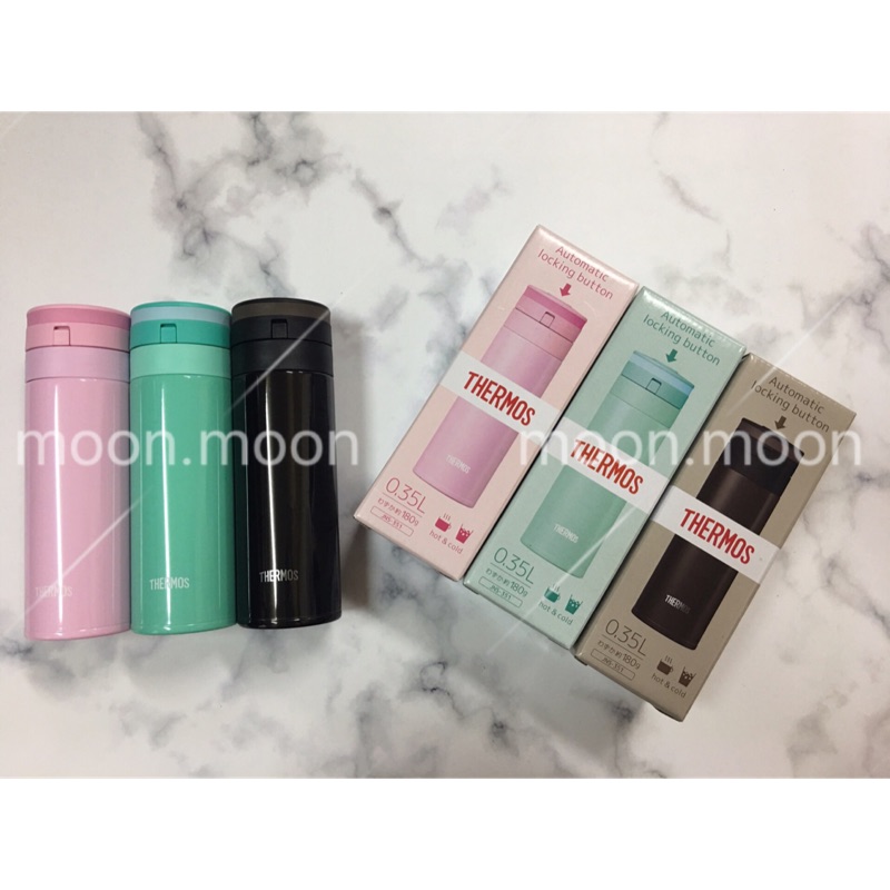 現貨 THERMOS 膳魔師 JNS-351 超輕量不銹鋼真空保溫瓶JNS-350 新款 350cc 自動上鎖