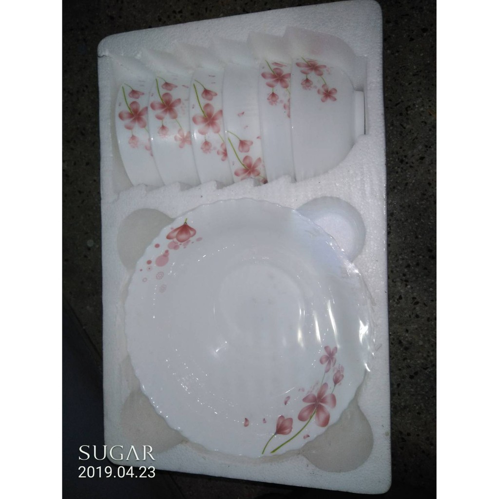 SGS 可自取 寄送買家自負風險全新 鍋寶 耐熱玻璃 7件式 餐具組 6飯碗 1湯碗 CP-5601494 微波 新年