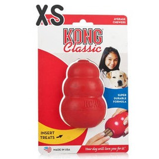 KONG Classic 紅色 經典 葫蘆 抗憂鬱 玩具 T4（XS）狗 益智玩具