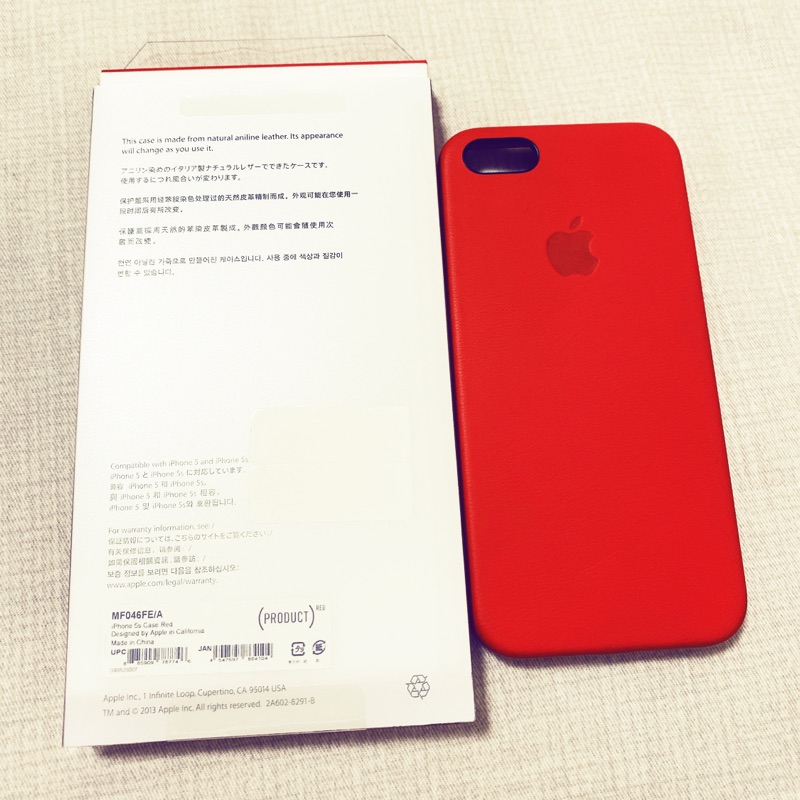 iPhone SE 原廠 red 皮革殼 5S/5 可用 全新