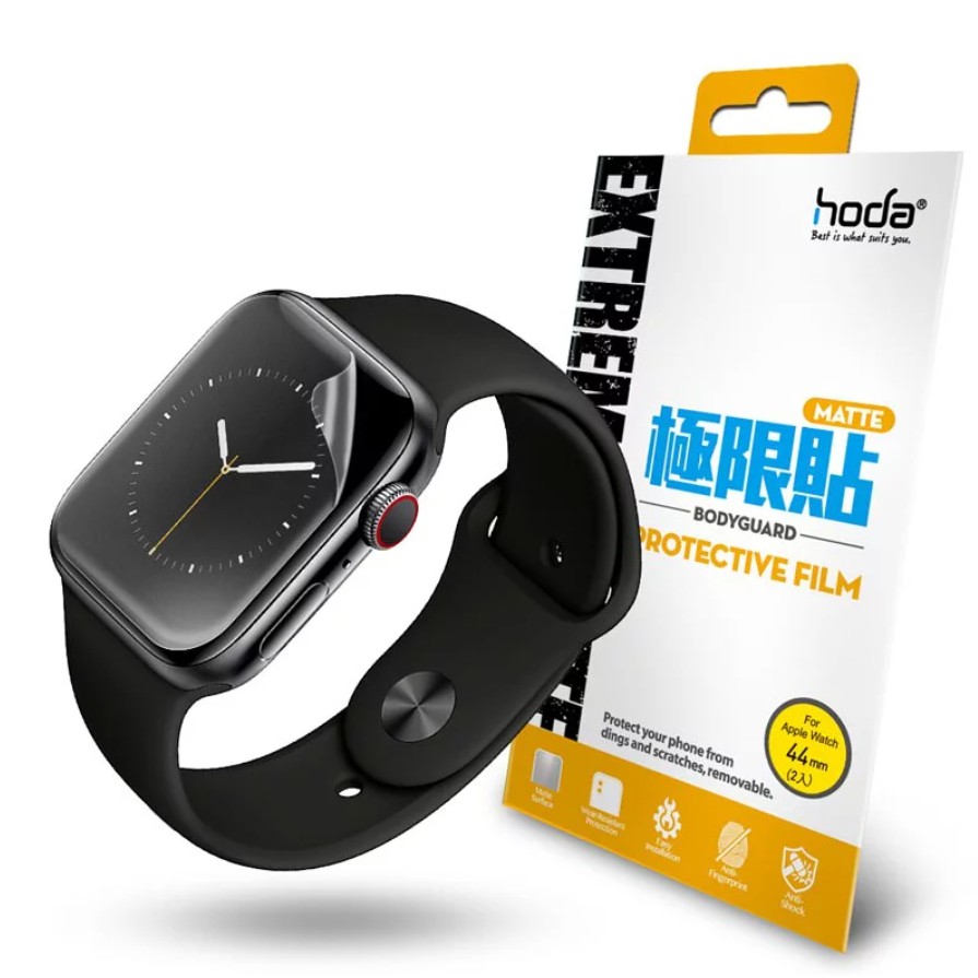 HODA好貼 Apple Watch 38mm 40mm 42mm 44mm 亮面/霧面磨砂抗指紋極限貼 (2入組)