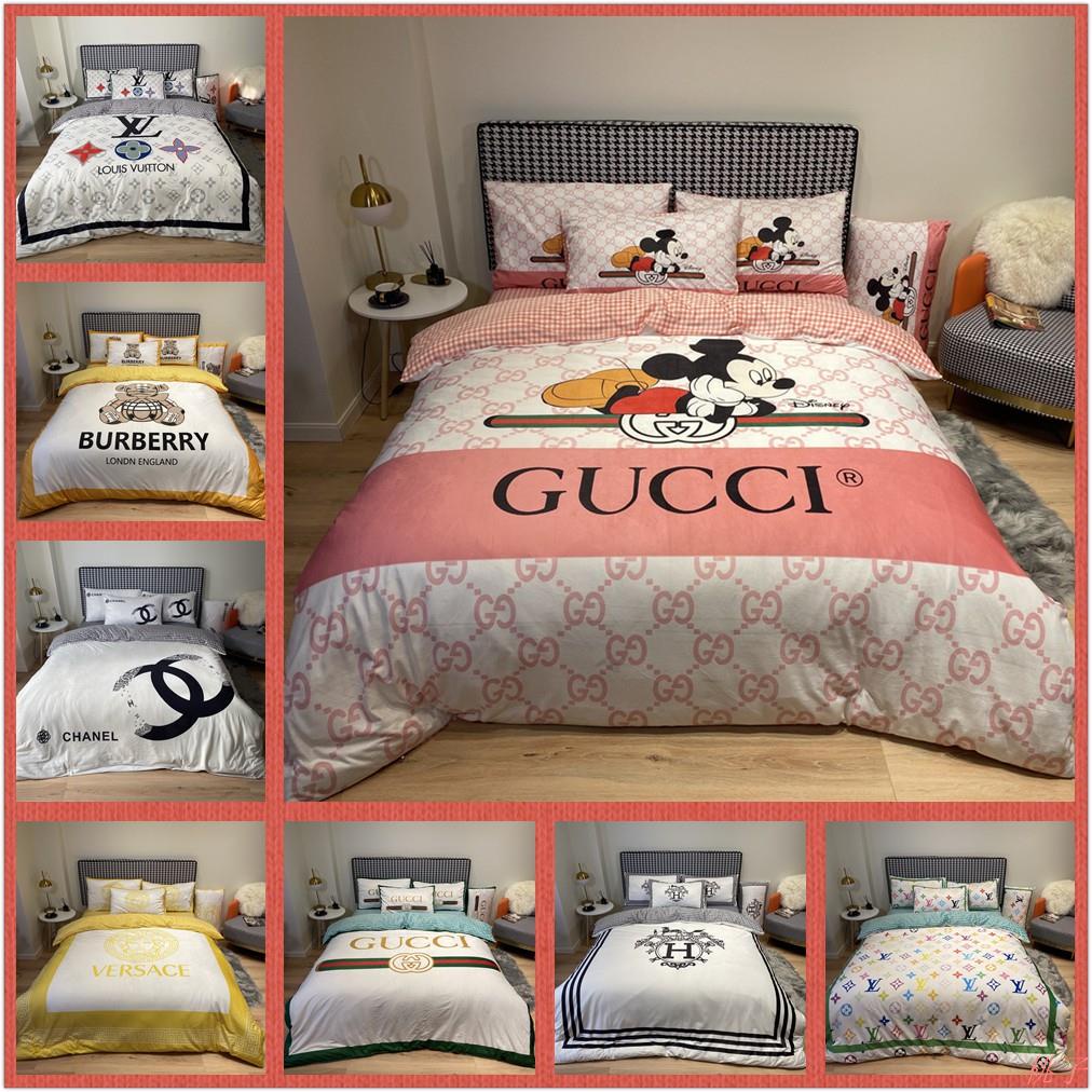熱銷大牌床包 Gucci LV chanel 法蘭絨床包 標準雙人 雙人加大床包組 床包四件組 被套組 床罩 法蘭絨床單