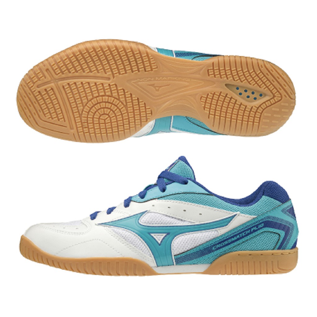 美津濃桌球鞋 MIZUNO CROSSMATCH PLIO RX4 男女款 桌球鞋 運動鞋 白水藍 81GA183026
