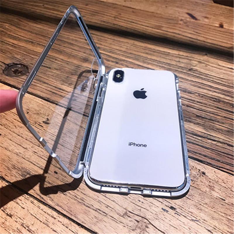{現貨x免運}潮人手機平板雙面磁吸殼無需貼膜 磁吸保護殼360°全包 蘋果XSMAX iPhone11 12玻璃手機殼8