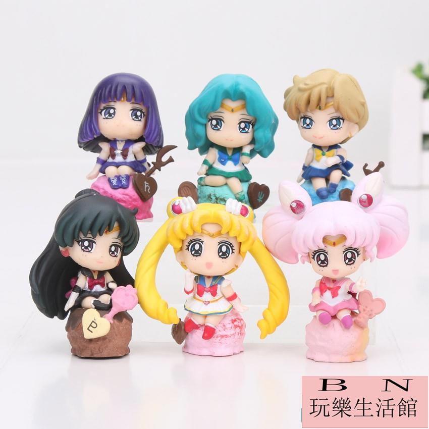 6個一組 5cm 美少女戰士 月野兔 水冰月 水野亞美 火野麗 木野真琴 愛野美奈子 天王遙 海王滿【BN玩樂生活館】