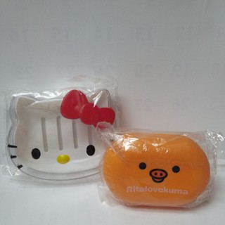 福利品 Hello Kitty 頭型肥皂盒 + 肥皂盒 2件組 收納盒 現貨 實拍