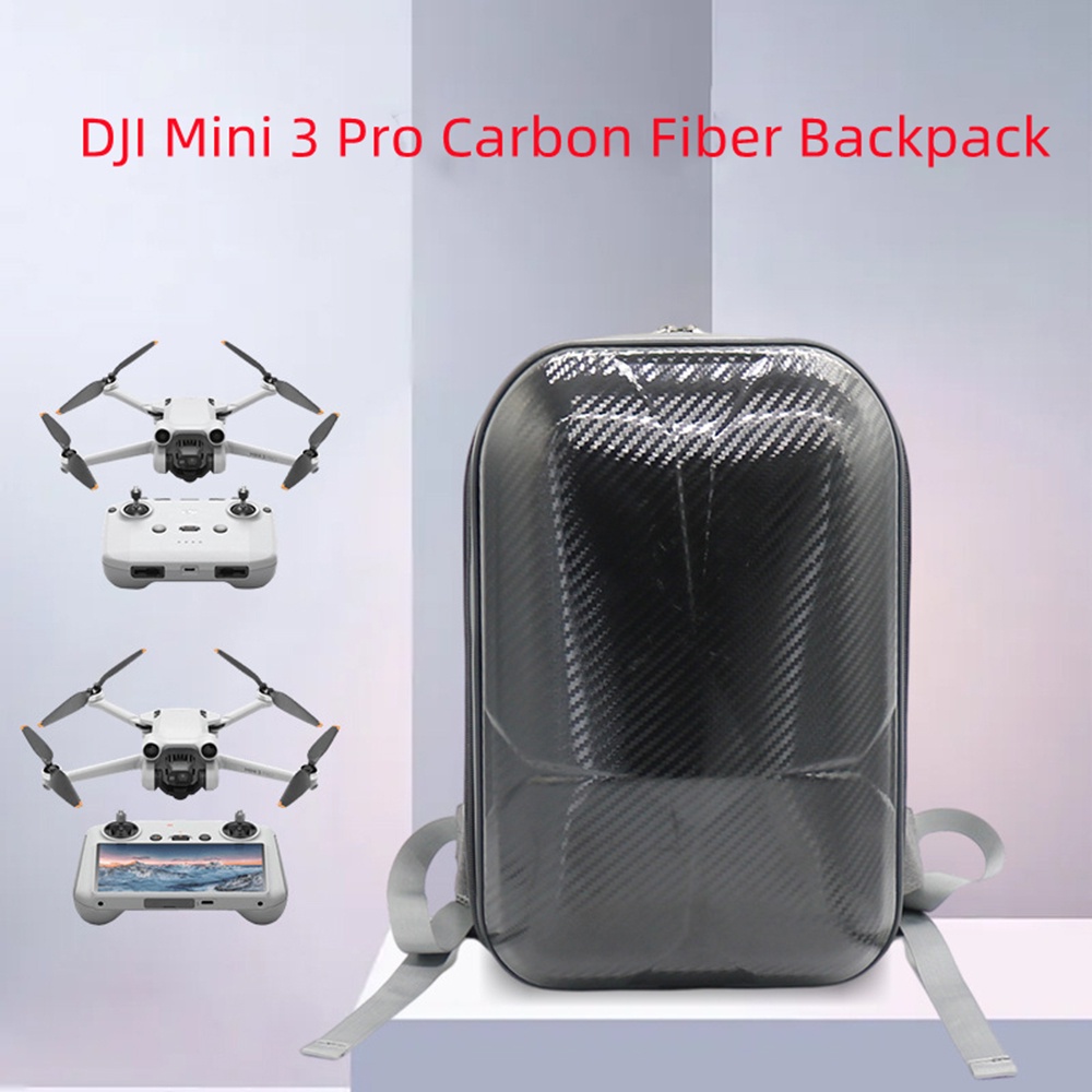 適用於 DJI Mini 3 Pro 碳纖維背包無人機便攜式單肩包硬殼 DJI Mini 3 Pro 配件收納袋
