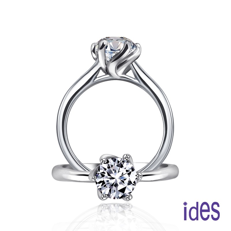 ides愛蒂思鑽石 精選50分F/VS1設計款八心八箭完美車工鑽石戒指