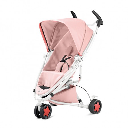 翔盛國際購入 專櫃 【Quinny】時尚Zapp Xtra2 Pure 雙向嬰兒手推車 白管粉紅限量配色/杯架/扶手