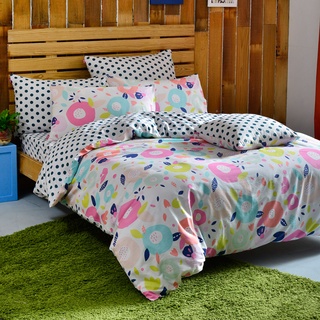 Abelia 純棉 被套床包組 雙/加 格蕾寢飾 漾彩點點 可超取
