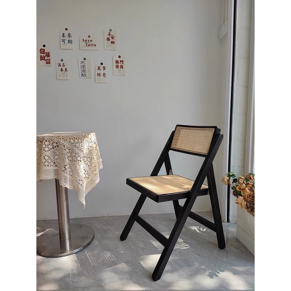韓國藤編椅 椅子 休閒椅 實木椅 陽台椅 餐桌椅 折疊椅
