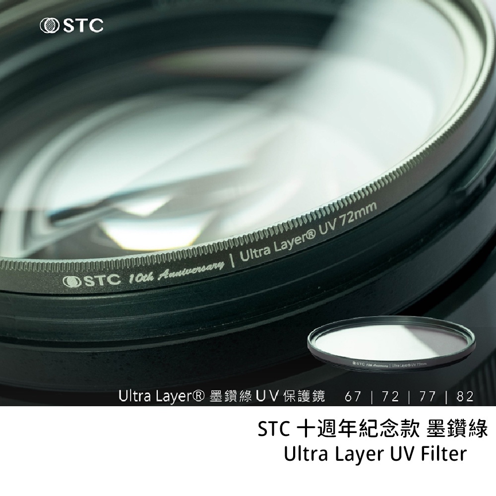 STC 77mm 82mm 十週年紀念款 墨鑽綠 Filter 抗UV 保護鏡 [相機專家] 公司貨