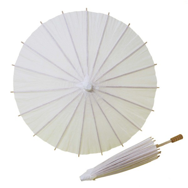12吋空白紙傘 DIY彩繪紙傘 直徑約30cm /一支入 白紙傘 DIY白色綿紙傘 空白傘 彩繪傘 表演傘 畫畫傘 手工