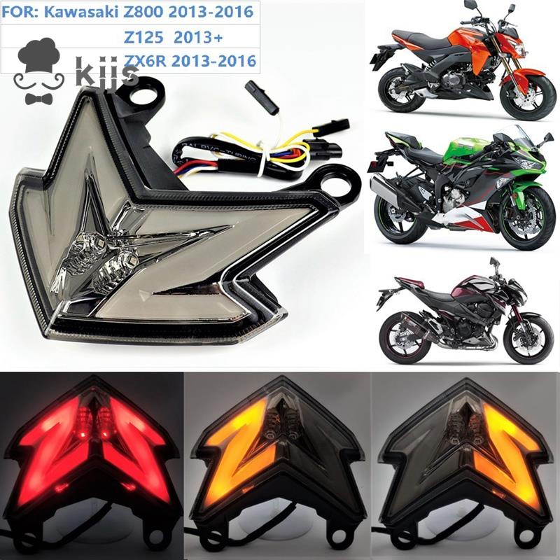 KAWASAKI 1piece 川崎 Z800 Zx6R Z125 摩托車 Led 尾燈剎車後轉向信號燈