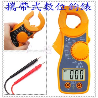 T電子 現貨 三用電表 帶蜂鳴器帶電池 鉗形 萬用電表 鉤表 攜式數字鉗形表 勾表