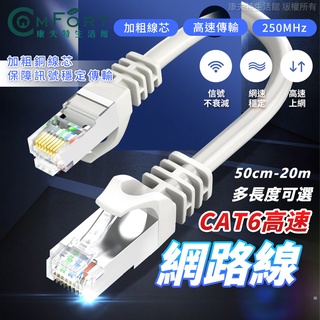 Cat.6網路線 15M~30M 高速寬頻網路線 金屬接頭 網路線 高速 路由器乙太線 RJ45 ADSL 康夫特生活