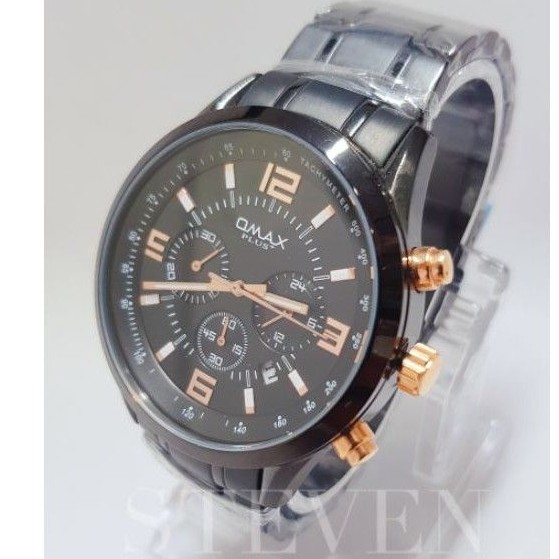現貨 OMAX正品 真三眼計時系列 商務款手錶 不鏽鋼錶帶 生日禮物 情人節 時尚男錶 石英錶 防水手錶 jam