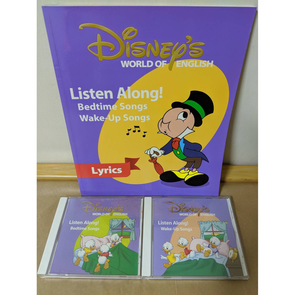 寰宇迪士尼美語listen Along 課本 2片cd Wake Up Songs Bedtime 蝦皮購物