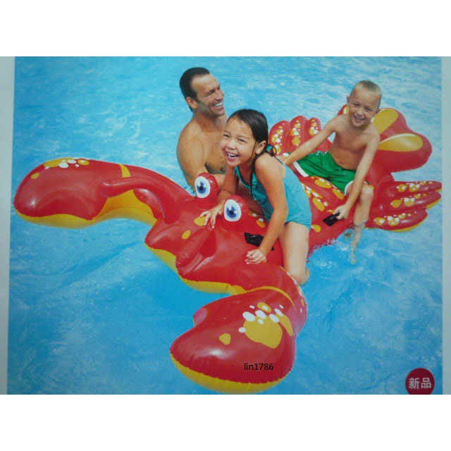 原廠INTEX 57528大龍蝦坐騎 大人小孩都可以玩 游泳 玩水 戲水 可愛動物坐騎 溫泉可用(免費檢修 瑕疵換新品)