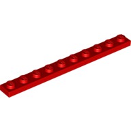 LEGO 樂高 4477 紅色 顆粒薄板 Plate 1x10 447721 6037995